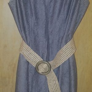 Nine West Pewter Sleeveless Above Knee Casual Dres